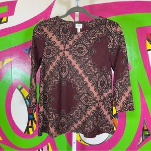 Dressbarn, Cool Patterned Blouse. Size Petite Small. Excellent condition!